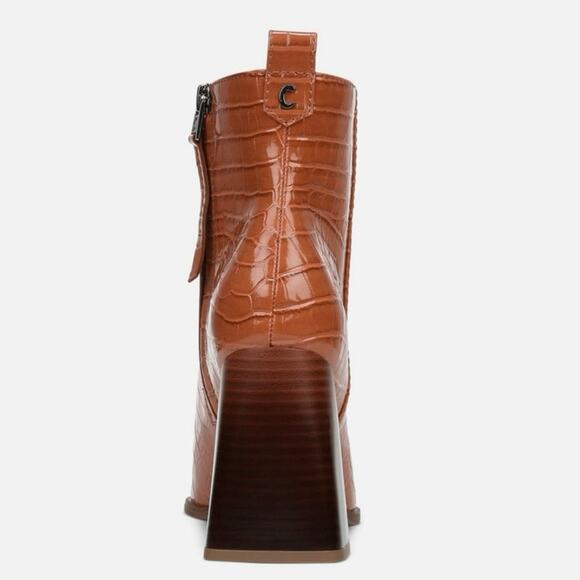 CIRCUS BY SAM EDELMAN Womens Brown Pascha Square Toe Block Heel Booties Size 6.5 - Picture 6 of 6